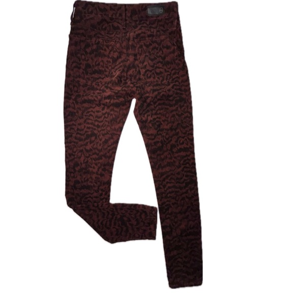 AG Adriano Goldschmied Farrah High Rise Skinny Ankle Leopard Print Corduroy Jean - Picture 14 of 17
